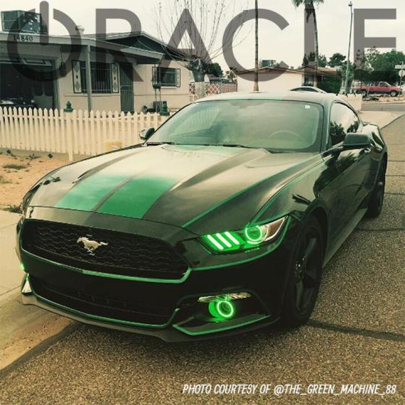 Oracle Ford Mustang 15-20 WP LED Projector Fog Halo Kit - ColorSHIFT