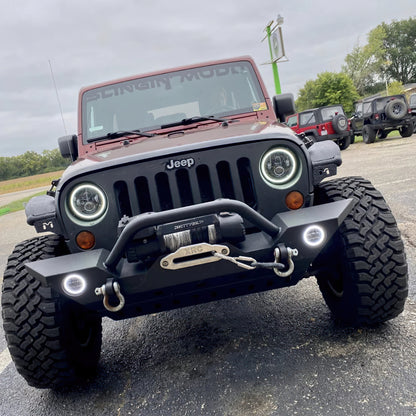 Oracle 7in High Powered LED Headlights - Black Bezel - ColorSHIFT 2.0