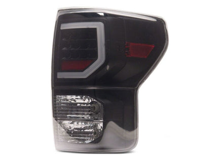 Raxiom 07-13 Toyota Tundra Axial Series Dual C-Shape LED Tail Lights- Black Housing- Smoked Lens