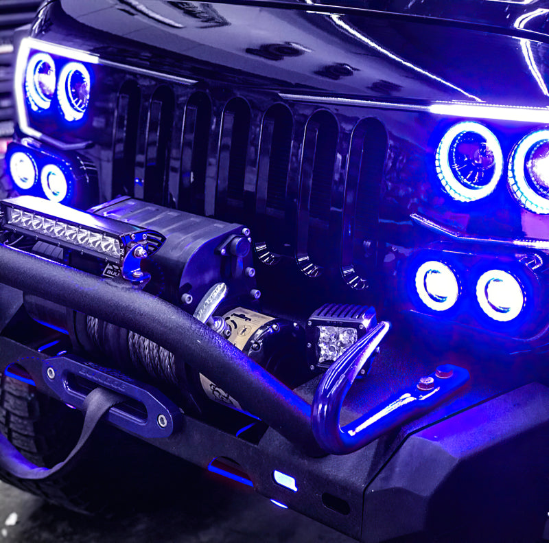 Oracle Vector Jeep Wrangler JK Grille Halo Kit - ColorSHIFT 2