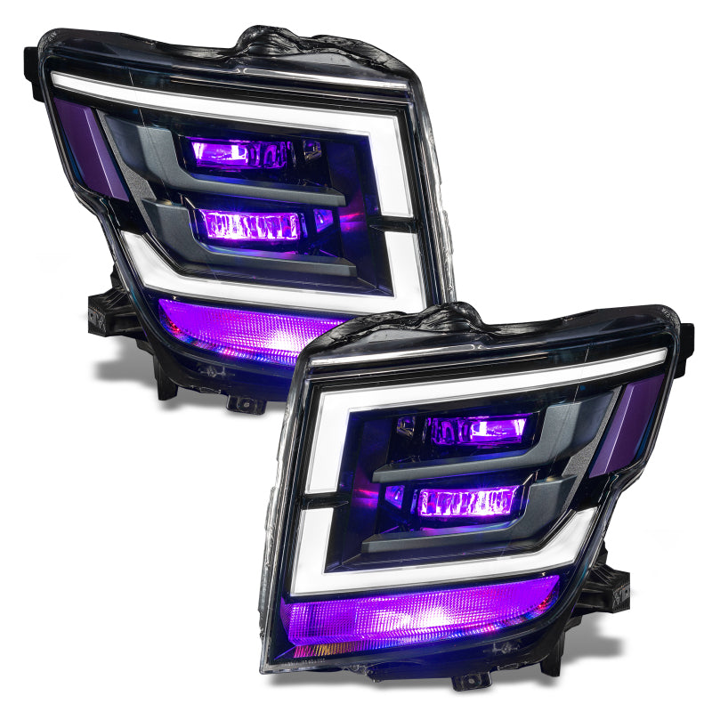 Oracle 21-22 Nissan Titan Demon Eye RGB Headlight Upgrade Kit - ColorSHIFT w/o Controller