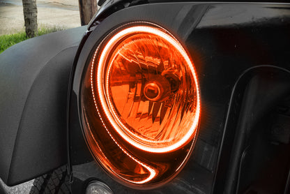 Oracle Jeep Wrangler JK 07-17 LED Waterproof Halo Kit - ColorSHIFT