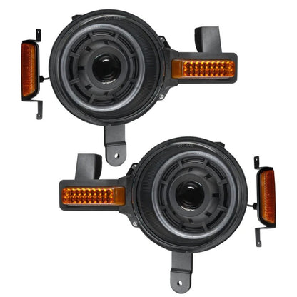 Oracle 2021+ Ford Bronco Oculus Bi-LED Projector Headlights - Amber/White Switchback