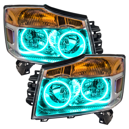 Oracle Nissan Titan 08-15 Halo Kit - ColorSHIFT w/o Controller