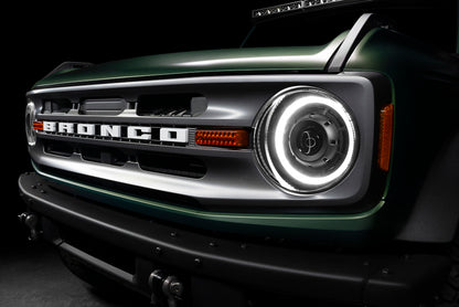 Oracle 2021+ Ford Bronco Oculus Bi-LED Projector Headlights - Amber/White Switchback