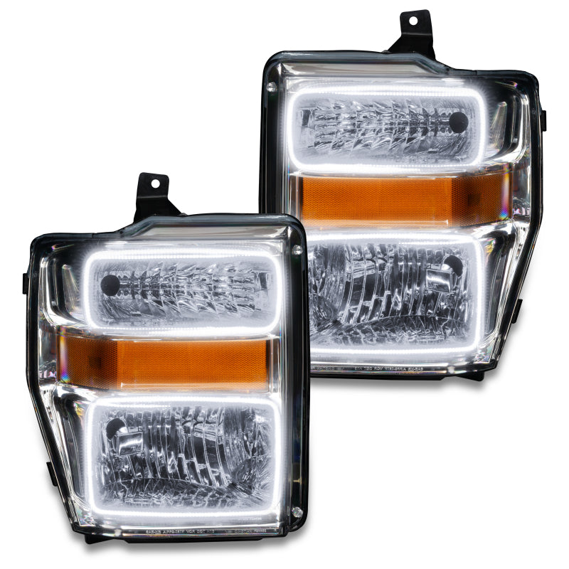 Oracle 08-10 Ford F250 Pre-Assembled Halo Headlights Chrome Housing- w/Simple Controller