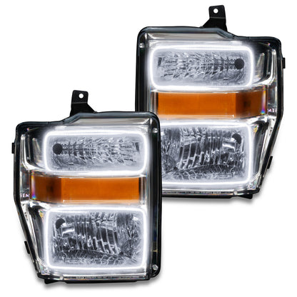 Oracle 08-10 Ford F250 Pre-Assembled Halo Headlights Chrome Housing- w/Simple Controller