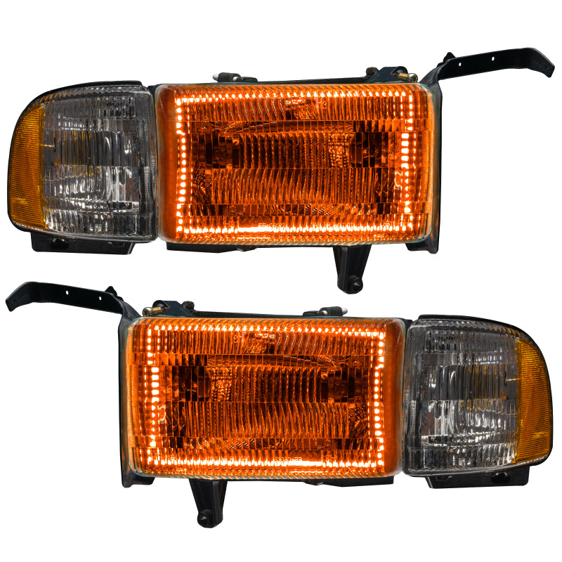 Oracle 94-02 Dodge Ram Pre-Assembled Halo Headlights - ColorSHIFT