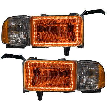 Oracle 94-02 Dodge Ram Pre-Assembled Halo Headlights - ColorSHIFT