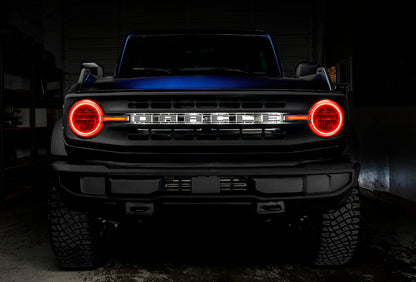 Oracle 21-22 Ford Bronco Headlight Halo Kit w/DRL Bar - Base Headlights -w/RF Controller