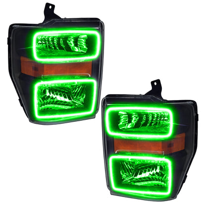 Oracle 08-10 Ford F250/350 LED HL - Black - ColorSHIFT w/o Controller