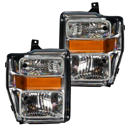 Oracle 08-10 Ford F250 Pre-Assembled Halo Headlights Chrome Housing- w/Simple Controller