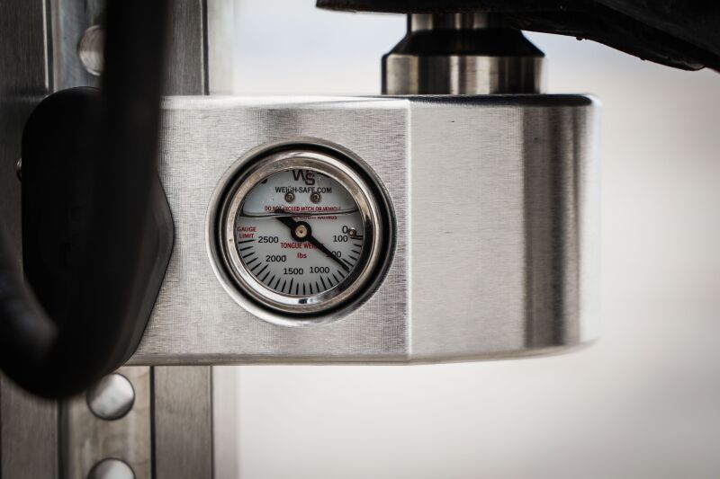 Weigh Safe 4in Drop Hitch w/Built-in Scale & 2.5in Shank (10K/18.5K GTWR) w/WS05 - Aluminum