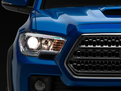 Raxiom 16-23 Toyota Tacoma Axial Series OE Replmnt Headlights- Chrome- Clear Lens