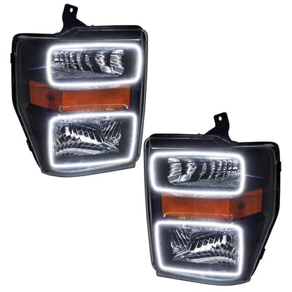 Oracle 08-10 Ford F250/350 LED HL - Black - ColorSHIFT w/o Controller