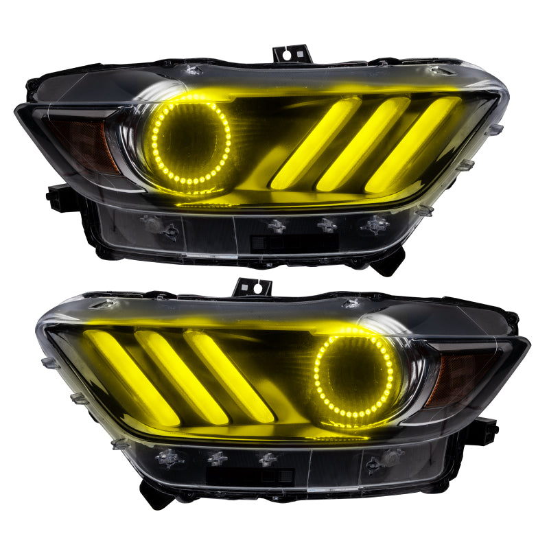 Oracle 15-17 Ford Mustang V6/GT/Shelby DRL Upgrade w/ Halo Kit - ColorSHIFT