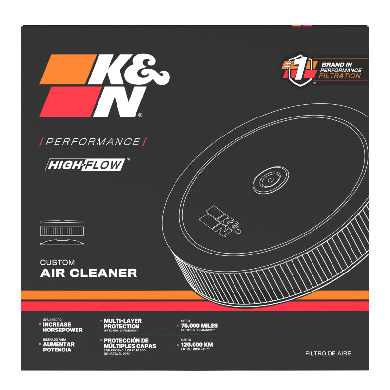 K&N Custom Round Filter 5-1/8in FLG / 11in Dia / 6-1/4in H