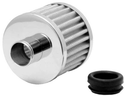 K&N Breather 1in Flg W/1in-1/4in Grmt 3in od X 2-3/8in h