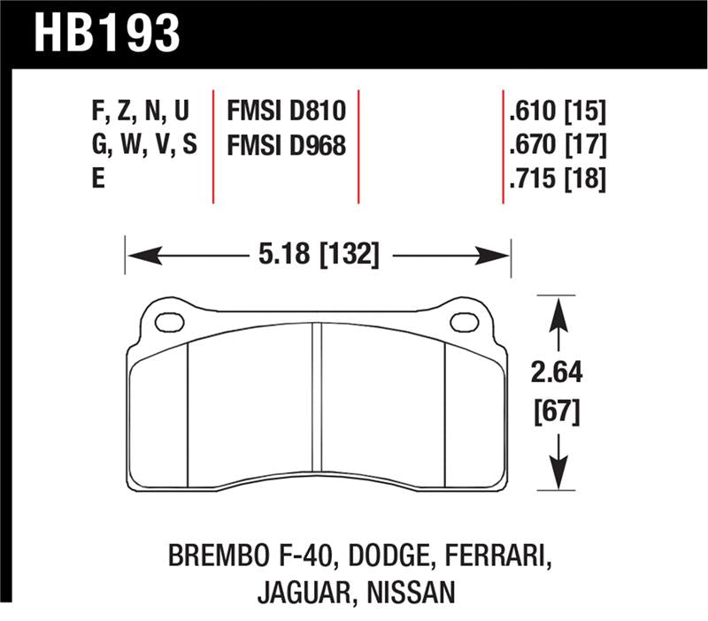 Hawk Rotora FC4 DTC-70 Race Brake Pads