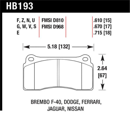 Hawk Rotora FC4 DTC-70 Race Brake Pads