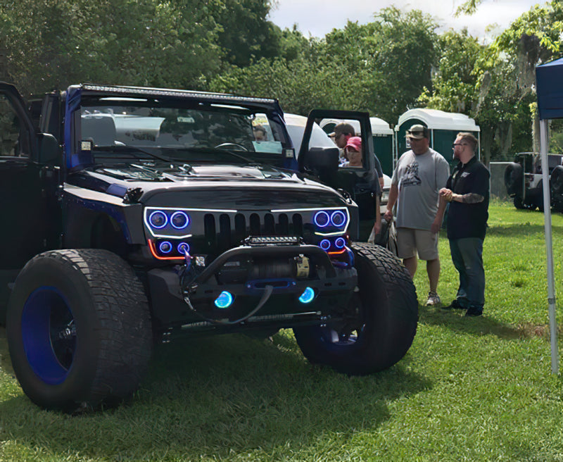 Oracle Vector Jeep Wrangler JK Grille Halo Kit - ColorSHIFT w/ Simple Controller