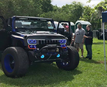 Oracle Vector Jeep Wrangler JK Grille Halo Kit - ColorSHIFT 2