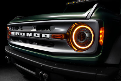 Oracle 2021+ Ford Bronco Oculus Bi-LED Projector Headlights - Amber/White Switchback