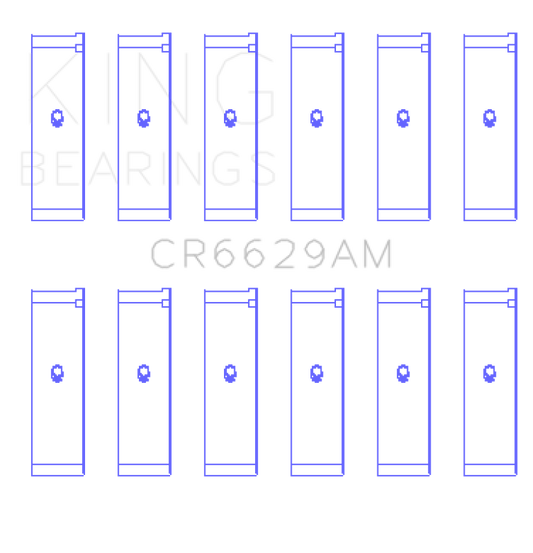King Engine Bearings Mitsubishi 181CI 3.0L 6G72 V6/152CI 2.5L 6G73 V6 Rod Bearing Set - Size STD