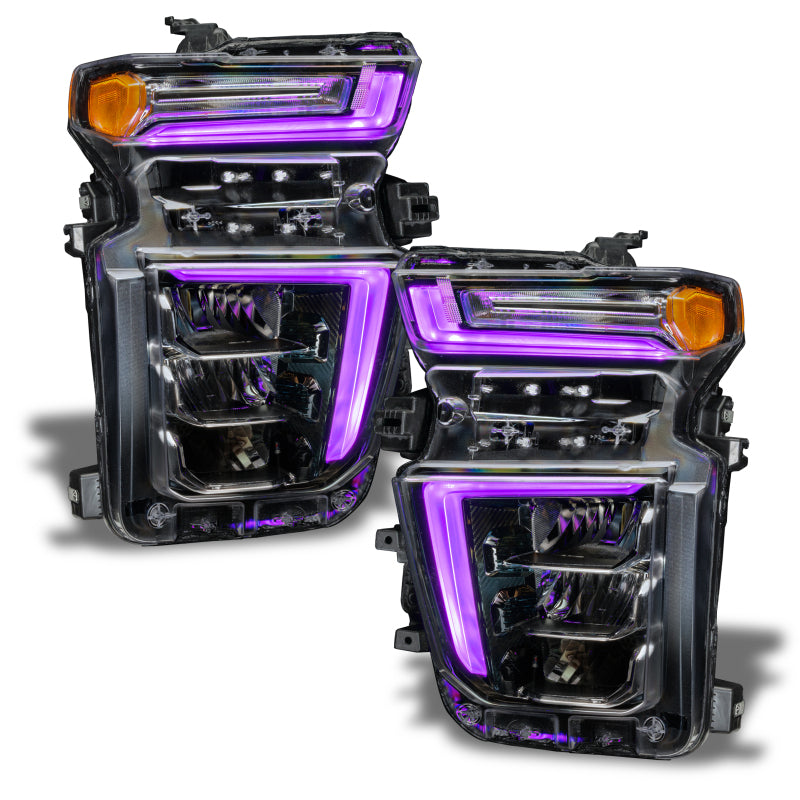 Oracle 2021 Chevy Silverado HD 2500/3500 RGB+W Headlight DRL Upgrade Kit ColorSHIFT 2