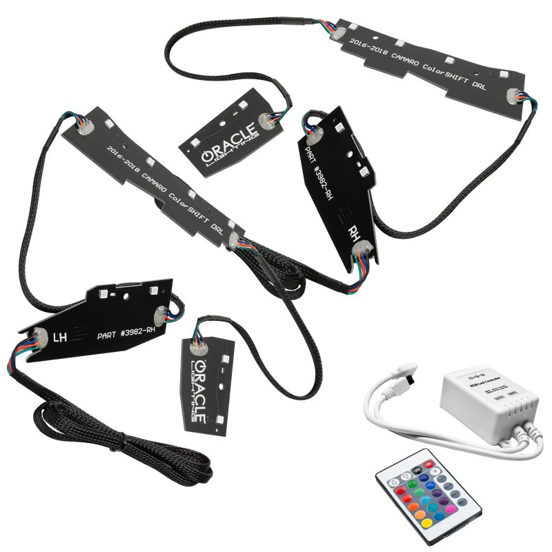 Oracle 16-18 Chevy Camaro RGB+W Headlight DRL Kit - ColorSHIFT w/ Simple Controller