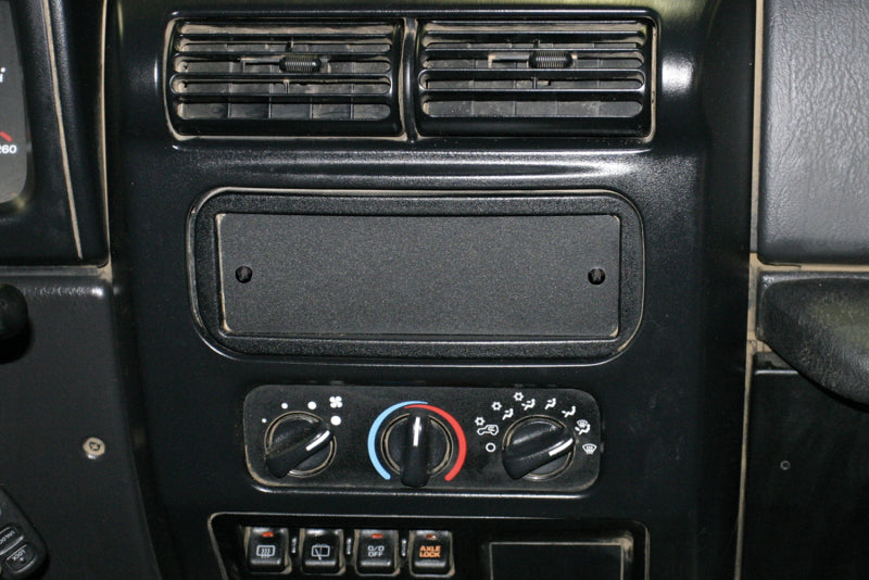 Tuffy Stereo Dash Cutout Cover Plate- Black