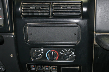 Tuffy Stereo Dash Cutout Cover Plate- Black