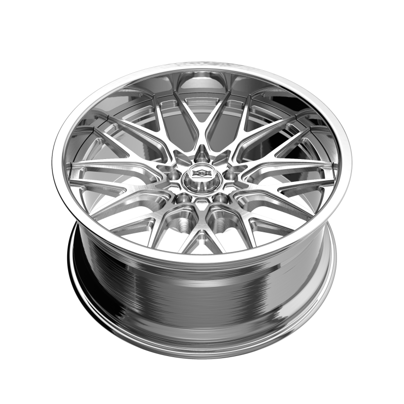 Ridler 681 22x10.5 / 5x120.65 BP / 10mm Offset / 83.82mm Hub Brushed w/ Polished Lip Wheel