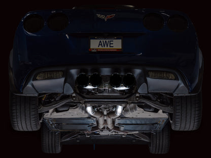 AWE Tuning C6 Chevrolet Corvette Z06/ZR1 Track Edition Axle-Back Exhaust w/ Diamond Black Tips