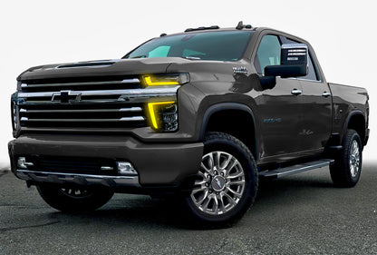 Oracle 2021 Chevy Silverado HD 2500/3500 RGB+W Headlight DRL Upgrade Kit ColorSHIFT 2