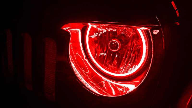 Oracle Jeep Wrangler JK 07-17 LED Waterproof Halo Kit - ColorSHIFT w/ BC1 Controller