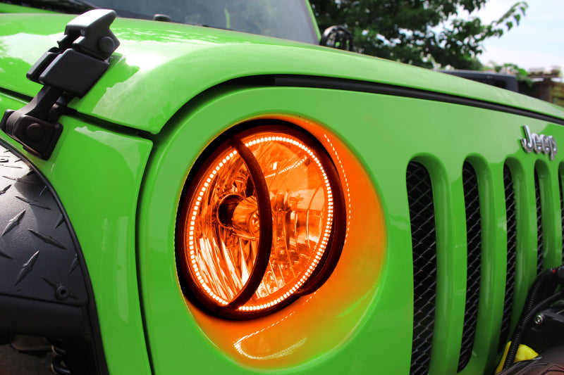 Oracle Jeep Wrangler JK 07-17 LED Waterproof Halo Kit - ColorSHIFT w/ Simple Controller