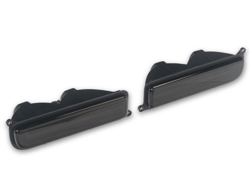 Raxiom 97-01 Jeep Cherokee XJ LED Front Corner Lights- Black Housing- Smoked Lens