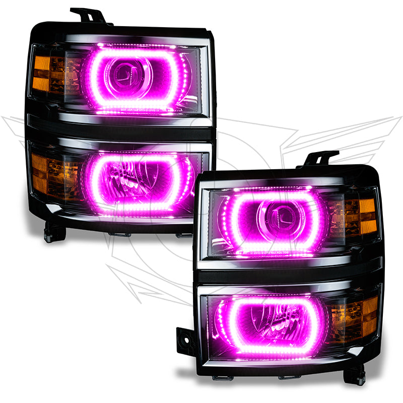 Oracle Chevy Silverado 14-15 Halo Kit Projector Style - ColorSHIFT w/ BC1 Controller