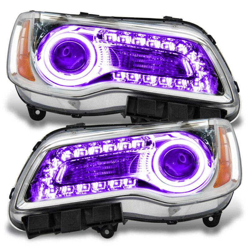 Oracle 11-14 Chrysler 300C SMD HL - Chrome - NON HID - ColorSHIFT DRL - ColorSHIFT
