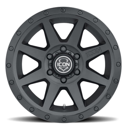 ICON Rebound 18x9 / 5x5in / -12mm / 4.5in BS Double Black Wheel