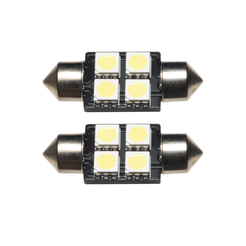 Oracle 33MM 4 LED 3-Chip Festoon Bulbs (Pair) - Cool White