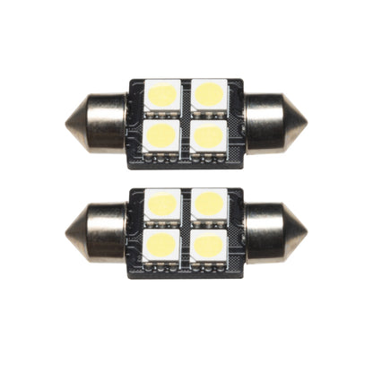 Oracle 33MM 4 LED 3-Chip Festoon Bulbs (Pair) - Cool White
