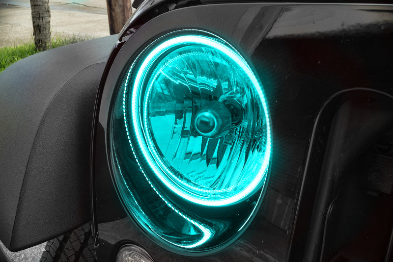 Oracle Jeep Wrangler JK 07-17 LED Waterproof Halo Kit - ColorSHIFT w/ BC1 Controller