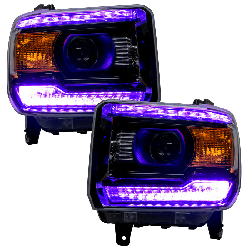 Oracle 14-15 GMC Sierra Headlight DRL Upgrade Kit - ColorSHIFT w/ Simple Controller