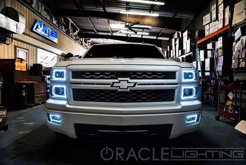 Oracle Chevy Silverado 14-15 Halo Kit Non-Projector Style - ColorSHIFT w/o Controller