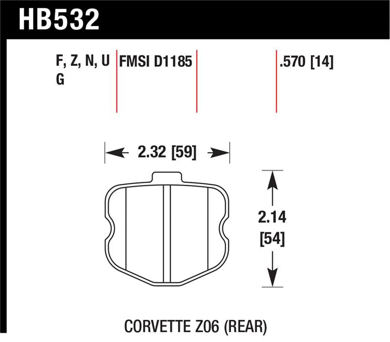 Hawk 10-12 Chevy Corvette Grand Sport / 06-12 Corvette Z06 Rear DTC-70 Race Brake Pads