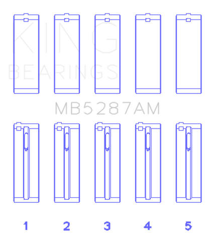 King Engine Bearings Toyota 1ZZ-FE Main Bearing Set - Size STD