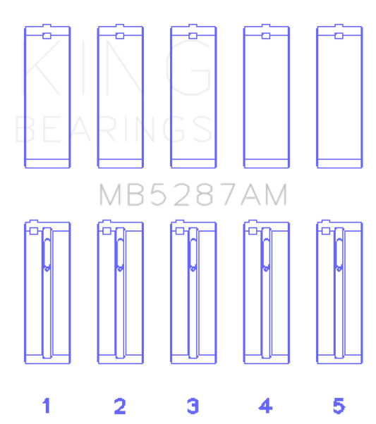 King Engine Bearings Toyota 1ZZ-FE Main Bearing Set - Size STD