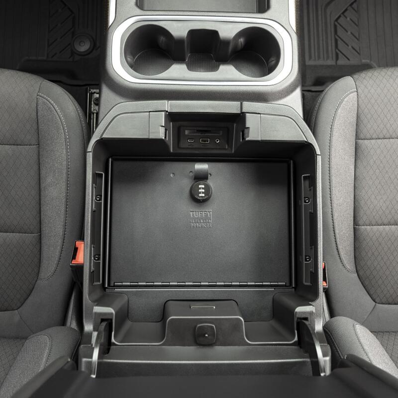 Tuffy Console Safe W/ Combo Lock For Chevrolet Silverado And Gmc Sierra W/ Flow Thru Console